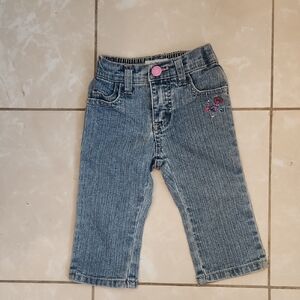Xhilaration VINTAGE Light Blue Kids Jeans with Pink Button